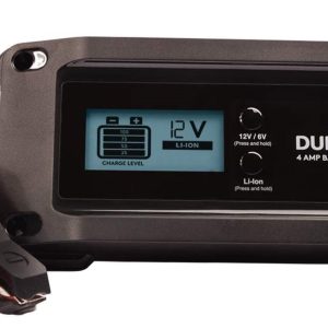 Duracell DRMC4A 4 Amp Battery Charger Maintainer with LCD Display for 6V, 12V, Lithium Ion Battery