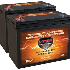 QTY 2 VMAXMB96 AGM Group 22 Deep Cycle Battery Replacement for IMC Hartway Mystere PF5, Forsa H10R 12V 60Ah Wheelchair Battery