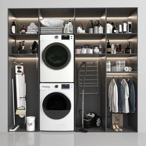 KoolMore 8 Cu. ft. Large Capacity Stackable Vented Electric Stackable Front Load Dryer in White, 240V. - Image 2