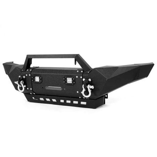 Kojem Front Bumper for 2005-2015 Toyota Tacoma w/ Winch Plate & LED Lights & D-rings 3 Piece Powder Coated - Image 8