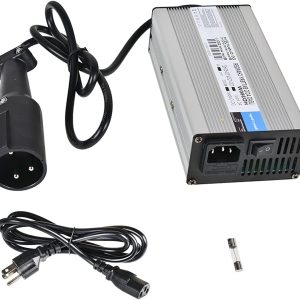 Labwork 48V 6A Battery Charger with 3Pin Plug Replacement for Club Car Ezgo Scooters