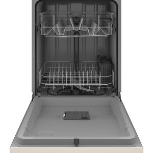 GE - Front Control Built-In Dishwasher with 55 dBA - Bisque