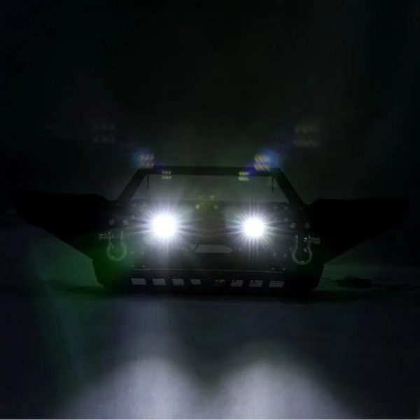 Kojem Front Bumper for 2005-2015 Toyota Tacoma w/ Winch Plate & LED Lights & D-rings 3 Piece Powder Coated - Image 7