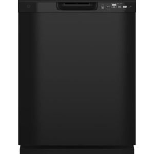 GE - Front Control Built-In Dishwasher with 59 dBA - Black