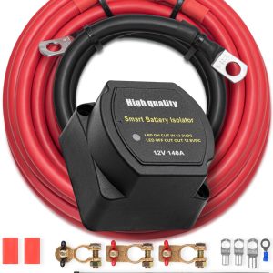 Dual Battery Charger Isolator Kit 12V 140 Amp VSR Voltage Sensitive Relay for All Vehicles by Mata1