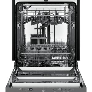 GE - Top Control Built-In Stainless Steel Tub Dishwasher with Sanitize Cycle, 51 dba - Custom Panel Ready