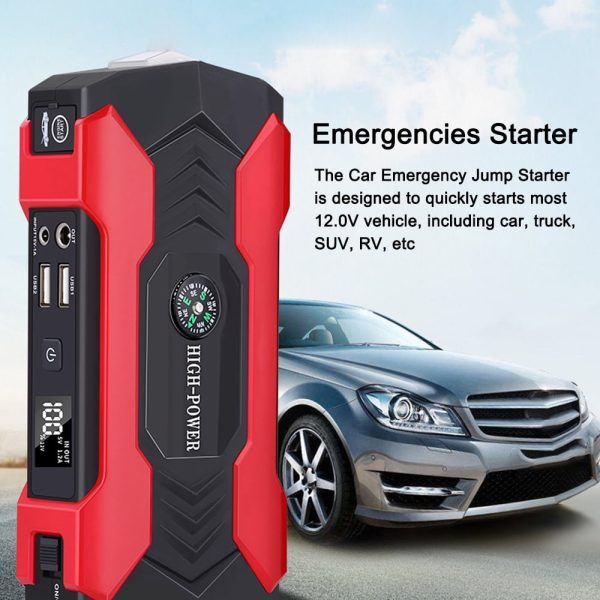 Dazzduo Emergency power supply,USB Display/Safety Hammer/LED Car Jump 12.0V Dual USB Display/Safety Power 3.0L or Jump 12.0V Battery Support Low-Temperature Dual Battery Power 3.0L or 1.5L Diesels - Image 4