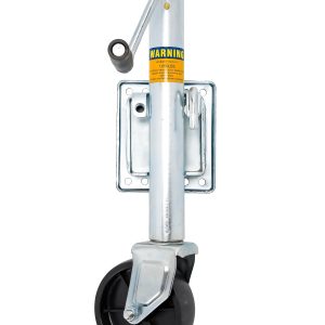 Camco Swivel Trailer Tongue Jack | Designed for Use with Boat and Utility Trailers | Zinc-Plated Steel, Silver (50010)