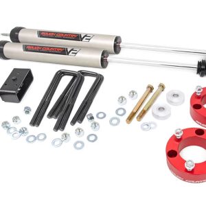 Rough Country 3" Lift Kit w/V2 Shocks for 2005-2023 Toyota Tacoma - 74570RED