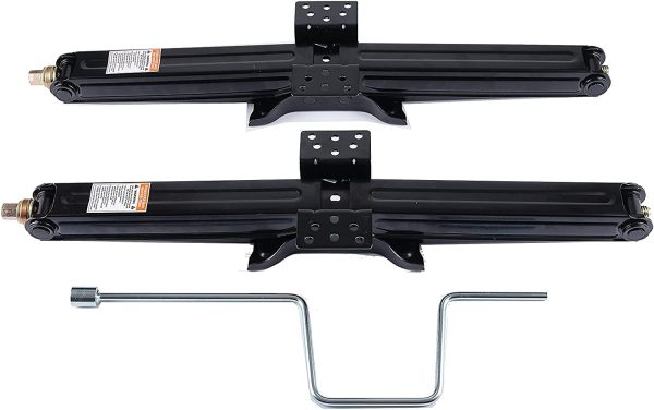 Bastion Distribution Two New 24" Scissor Jacks | 5000lb Capacity | 4-24” Adjustable Height | Great For Stabilizing Trailers, Campers & More | BJ-5000MSJ24