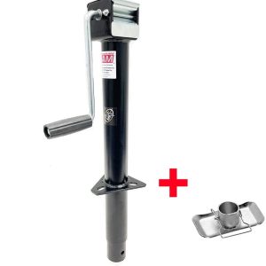 Southwest Wheel 5,000 lbs Side Wind RAM A-Frame Trailer Jack w/ Zinc Round Tube Foot Plate