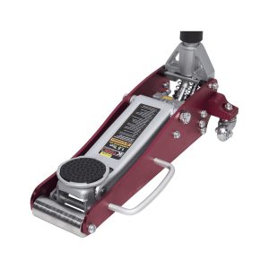 K Tool International 63094 1.5 Ton Low Profile Service Floor Jack for Garages, Repair Shops, and DIY, 3,000 lbs. Capacity, Aluminum/Steel Hybrid, Hydraulic Lifting Range 3.15" - 14", Red/Silver