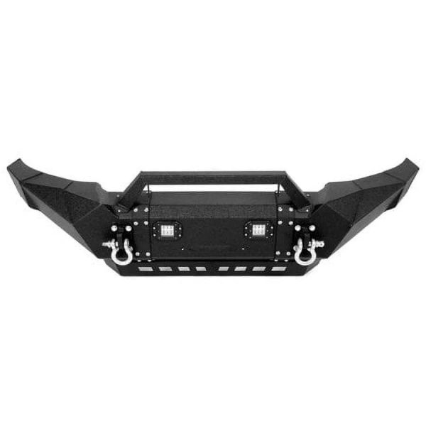 Kojem Front Bumper for 2005-2015 Toyota Tacoma w/ Winch Plate & LED Lights & D-rings 3 Piece Powder Coated - Image 2