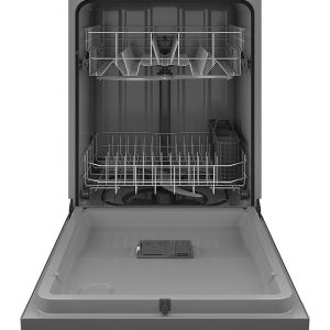 GE - Front Control Built-In Dishwasher with 59 dBA - Stainless steel