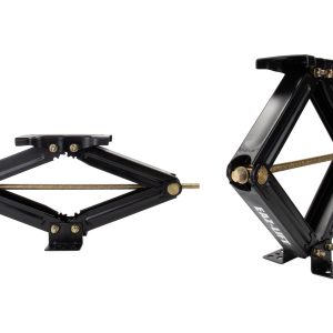 Camco Eaz-Lift Heavy-Duty Scissor Jacks | Certified 7,500lb Load Capacity | Powder-Coated, 2- Pack | 24-inch, Black(48830)
