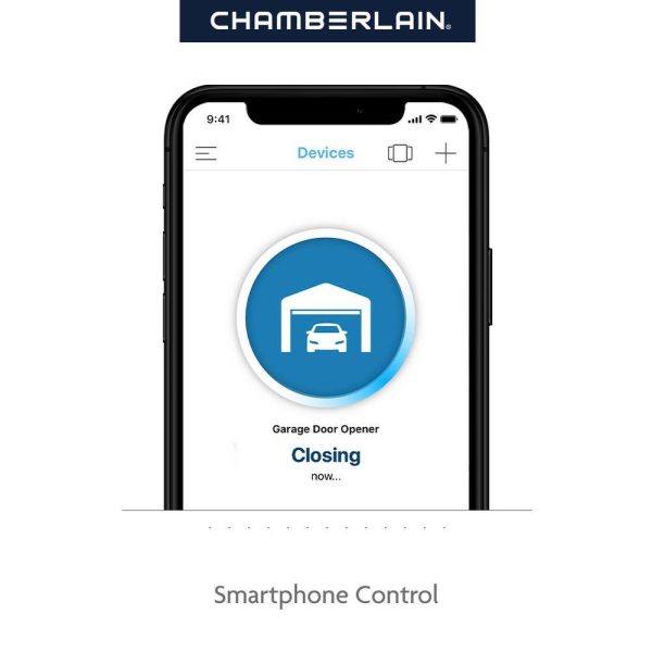 Chamberlain C2212T 1/2 HP Smart Chain Drive Garage Door Opener with Battery Backup - Image 3