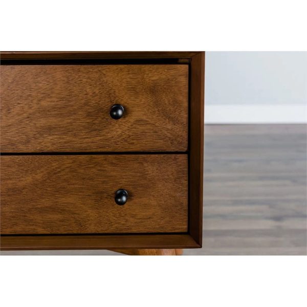 Home Square 4 Piece Set with Small TV Console Full Wood Bed & Large Nightstand - Image 21