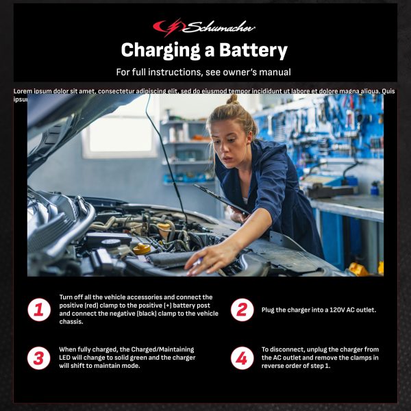 Schumacher SC1320 6-Amp 6V/12V Fully Automatic Battery Charger and Maintainer, New in Box - Image 5