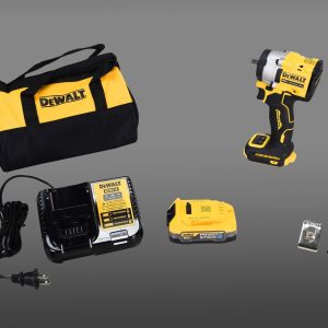DeWalt 20V MAX ATOMIC with POWERSTACK 3/8 in. Cordless Brushless Impact Wrench w/Hog Ring Kit (Batte