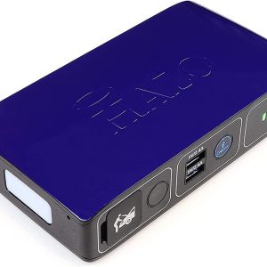 HALO Bolt Compact Portable Car Jump Starter - Car Battery Jump Starter with 2 USB Ports to Charger Devices, Portable Car Charger - Navy