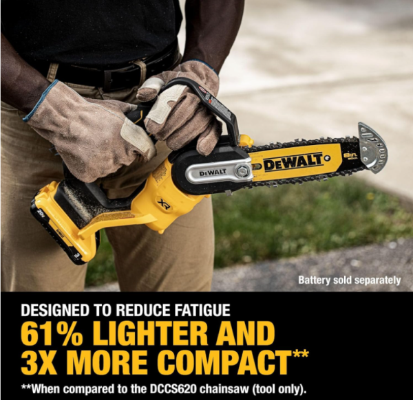DW 20V MAX 8" Pruning Chainsaw Brushless Cordless Kit DCCS623L1 from DW - Image 6
