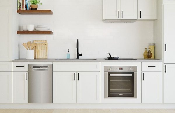 Bosch - 300 Series 18" Front Control Smart Built-In Dishwasher with 3rd Rack and 46 dBA - Silver - Image 7