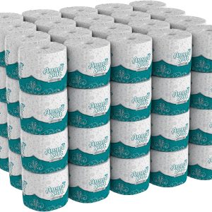 Georgia Pacific Angel Soft ps 16880 White 2-Ply Premium Embossed Bathroom Tissue， 4.05" Length x 4.0" Width (Case of 80 Rolls， 450 Sheets Per Roll)