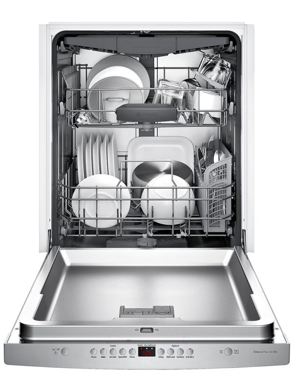 Bosch - 300 Series 24" Scoop Handle Dishwasher with Stainless Steel Tub - Stainless steel - Image 7