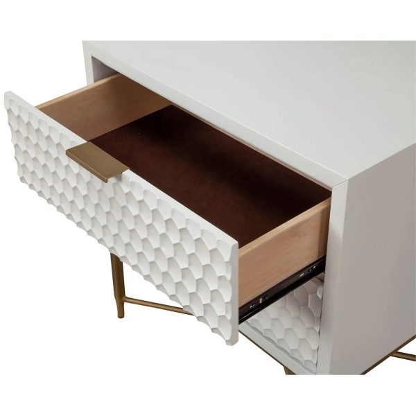 Home Square 3 Piece Furniture Set with 2-Drawer Nightstand & Full Wood Headboard - Image 6
