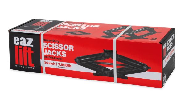 Camco Eaz-Lift Heavy-Duty Scissor Jacks | Certified 7,500lb Load Capacity | Powder-Coated, 2- Pack | 24-inch, Black(48830) - Image 14