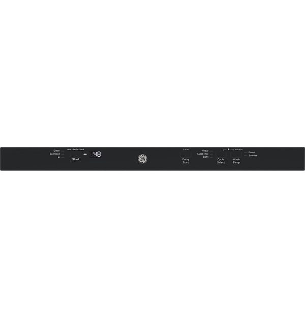GE - 24" Top Control Built-In Dishwasher with Autosense Cycle, Piranha Food Disposer; 51 dBA - Black - Image 3