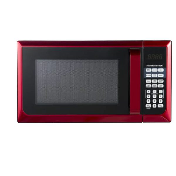Hamilton Beach Stainless Steel 0.9 Cu. ft. Red Microwave Oven， Red Stainless Steel - Image 3