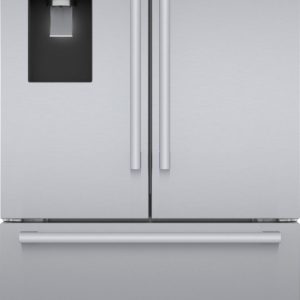Bosch - 500 Series 21 Cu. Ft. French Door Counter-Depth Smart Refrigerator with External Water and Ice Maker - Stainless steel