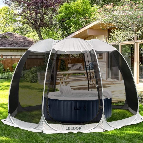 Screen House Tent Instant Room Outdoor Canopy 12x12 Gray - Image 3