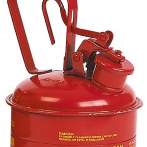 Eagle 2 Qt Galvanized Steel Type I Safety Can 8-3/4" High x 6-3/4" Diam, Red with Yellow
