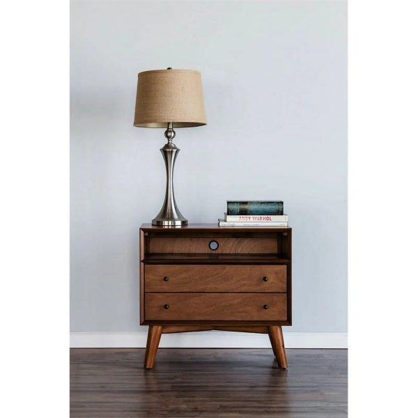 Home Square 4 Piece Set with Small TV Console Full Wood Bed & Large Nightstand - Image 24
