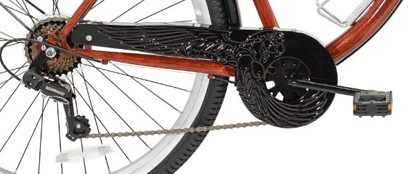 Kent 26" Margaritaville Men's Cruiser Bike, Wood Grain Color - Image 7