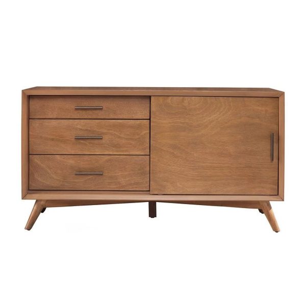 Home Square 4 Piece Set with Small TV Console Full Wood Bed & Large Nightstand - Image 3