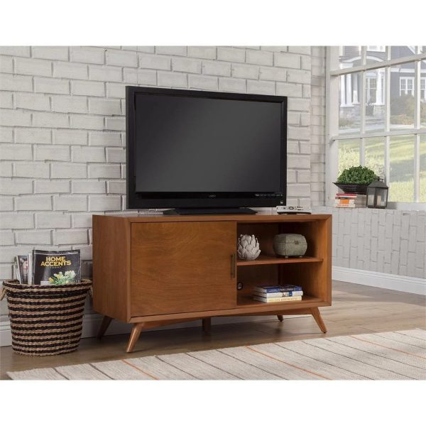 Home Square 4 Piece Set with Small TV Console Full Wood Bed & Large Nightstand - Image 15