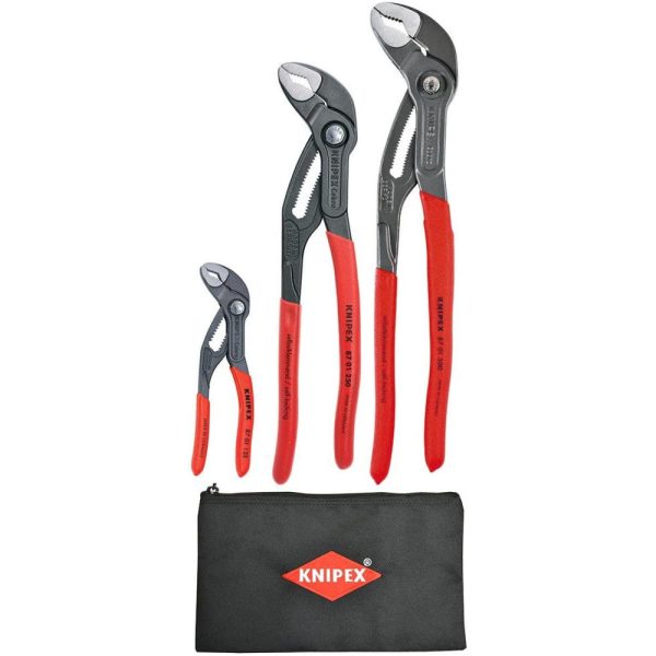 Knipex Cobra Pliers Set with Keeper Pouch 3pc - Image 5