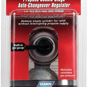 Camco Propane Double-Stage Auto-Changeover Regulator- For RVs with Dual Propane Tank Hookups， Maintains a Constant Gas Pressure With Auto Change From Empty to Full Tanks (59005)