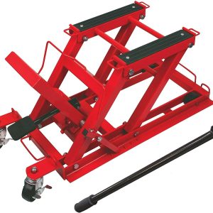 Big Red Hydraulic Powersports Lift Jack (Motorcycle, ATV, UTV, Snowmobile): 3/4 Ton (1,500 lb) Capacity,Red,W6407