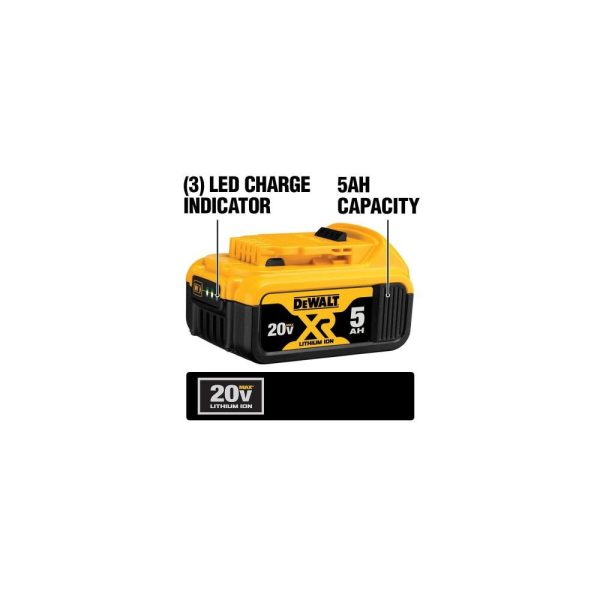 DEWALT 20 V MAX* Lithium Ion Hedge Trimmer 5.0 Ah DCHT820P1 from DEWALT - Image 9