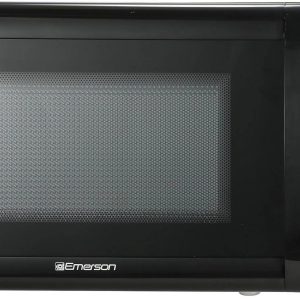 Compact Countertop Microwave Oven with Touch Control, LED Display, 700W, 10 Power Levels, 6 Auto Menus, Glass Turntable and Child Safe Lock, 0.7 Cu., Ft. Black