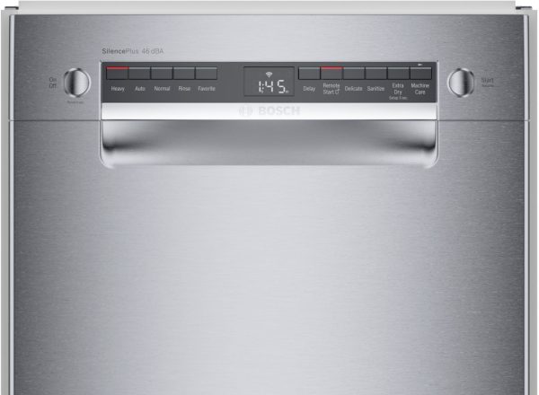Bosch - 300 Series 18" Front Control Smart Built-In Dishwasher with 3rd Rack and 46 dBA - Silver - Image 9