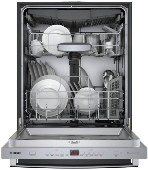 Bosch - 500 Series 24" Top Control Built-In Dishwasher with AutoAir, Stainless Steel Tub, 3rd Rack, 44 dBa - Stainless steel - Image 5