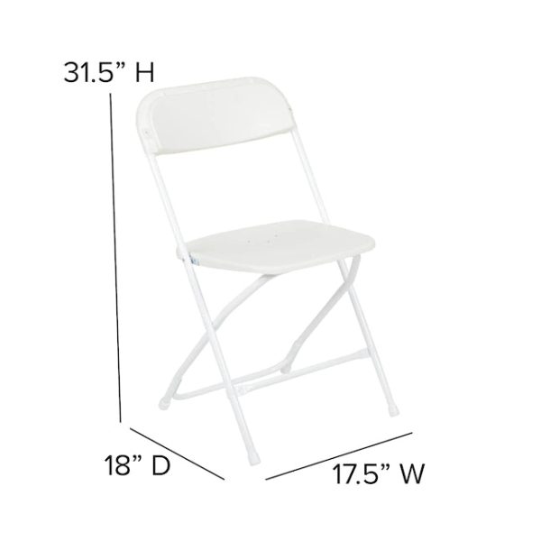 Flash Furniture 10-Pack White Standard Folding Chair with Solid Seat (Indoor) - Image 14