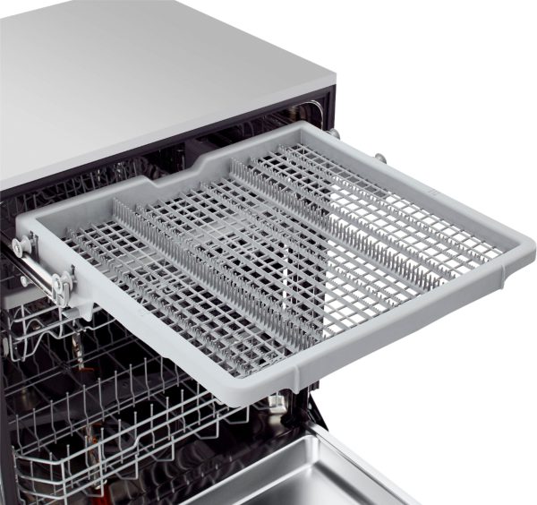 LG - 24" Top-Control Built-In Smart Wifi-Enabled Dishwasher with Stainless Steel Tub, Quadwash, and 3rd Rack - Black stainless steel - Image 8