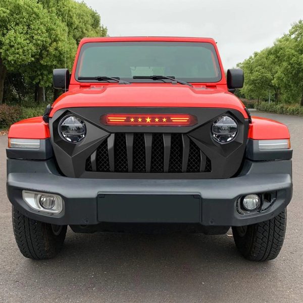 AMERICAN MODIFIED Demon Grille w/Red Lights for 18-21 Wrangler/Gladiator - Image 7