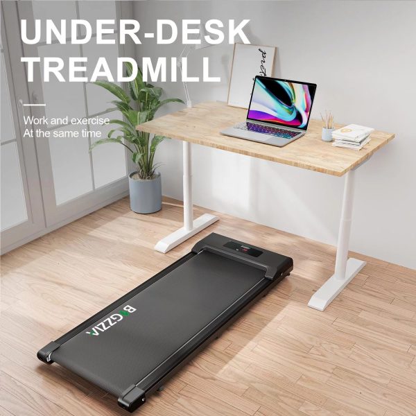 Bigzzia Treadmill 2 HP Portable Running Machine Walking Treadmill Exercise Maximum Weight 265 lbs Black - Image 2